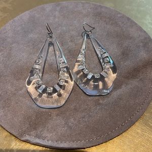 Anzie Lucite and crystal drop earrings